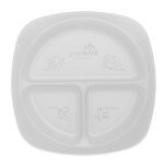 Children's Portion Plate - Translucent Frost White Children's Portion Plate - Translucent Frost White