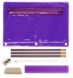 Academic School Kit-Blank Contents - Translucent Purple Academic School Kit-Blank Contents - Translucent Purple