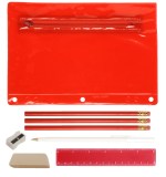 Academic School Kit-Blank Contents - Translucent Red Academic School Kit-Blank Contents - Translucent Red