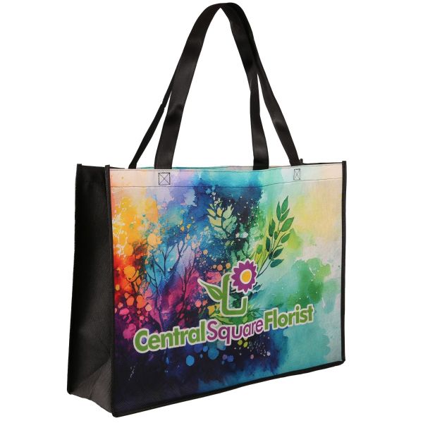 Sublimated Large Non-Woven Shopping Tote Bag 1