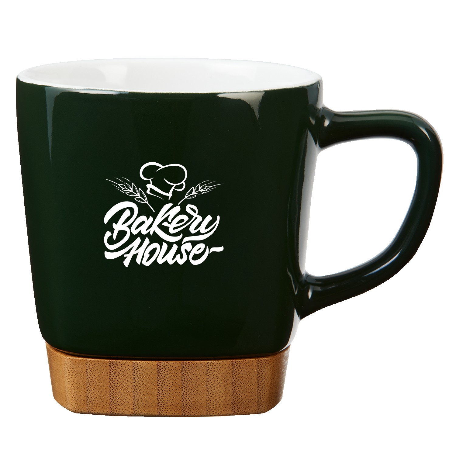 11 Oz. Ceramic Mug with Removable Bamboo Coaster 1