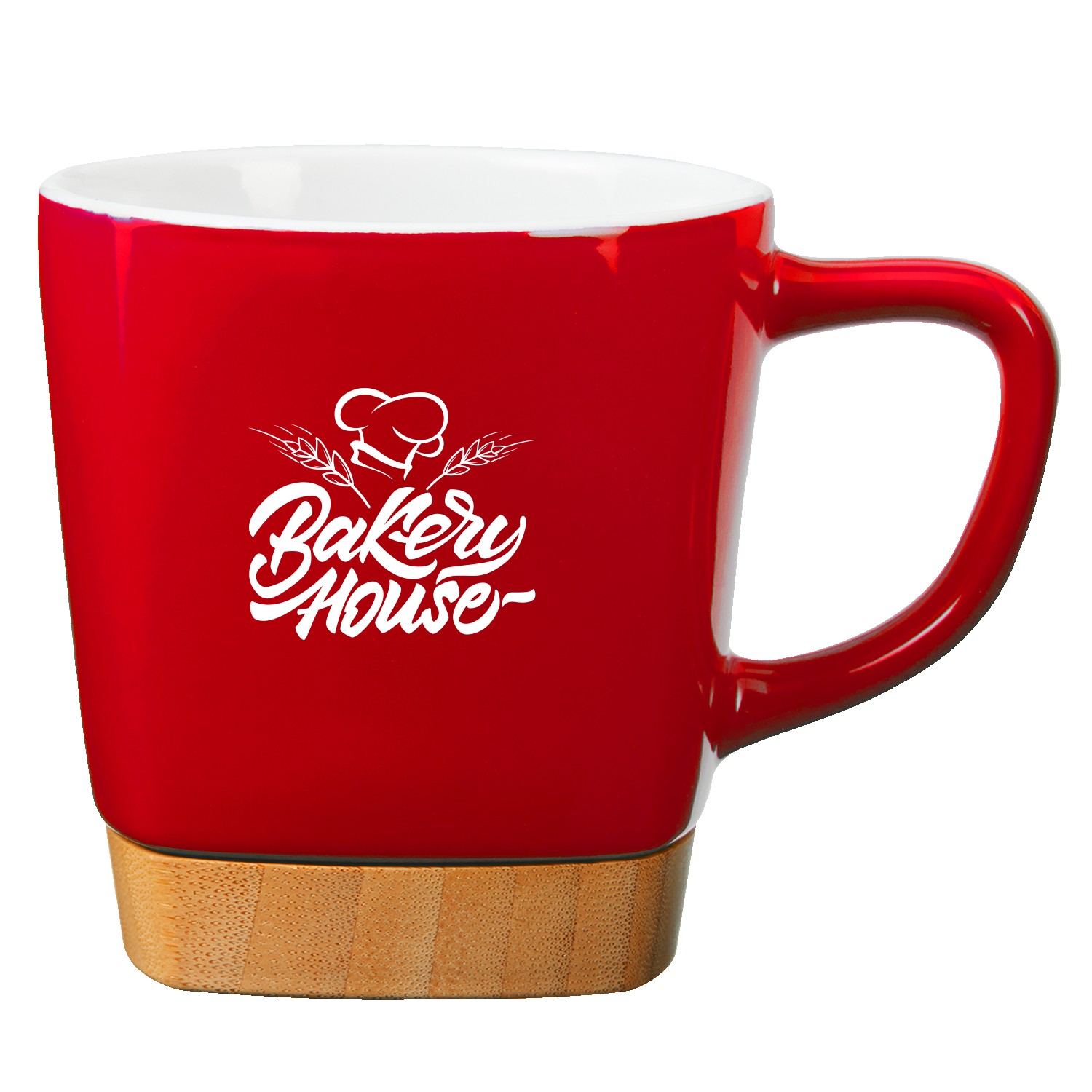 11 Oz. Ceramic Mug with Removable Bamboo Coaster 1