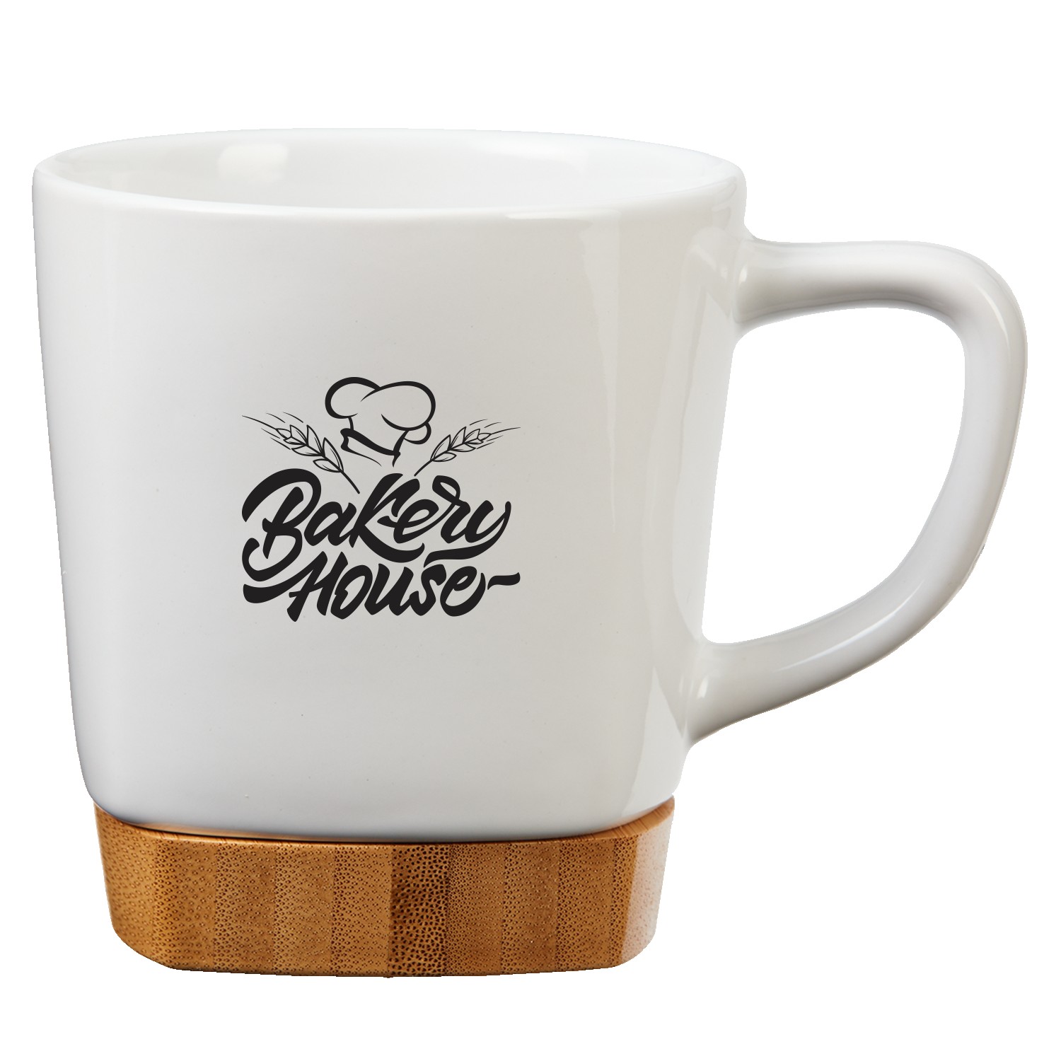 11 Oz. Ceramic Mug with Removable Bamboo Coaster 1