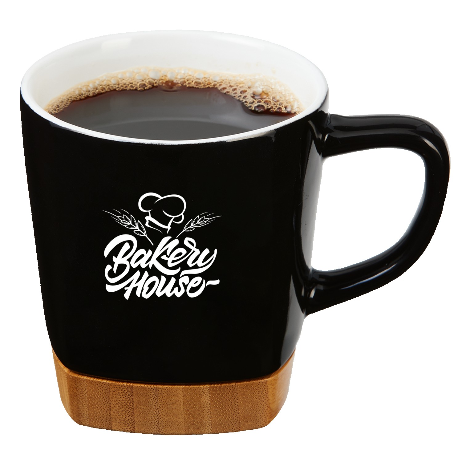11 Oz. Ceramic Mug with Removable Bamboo Coaster 1