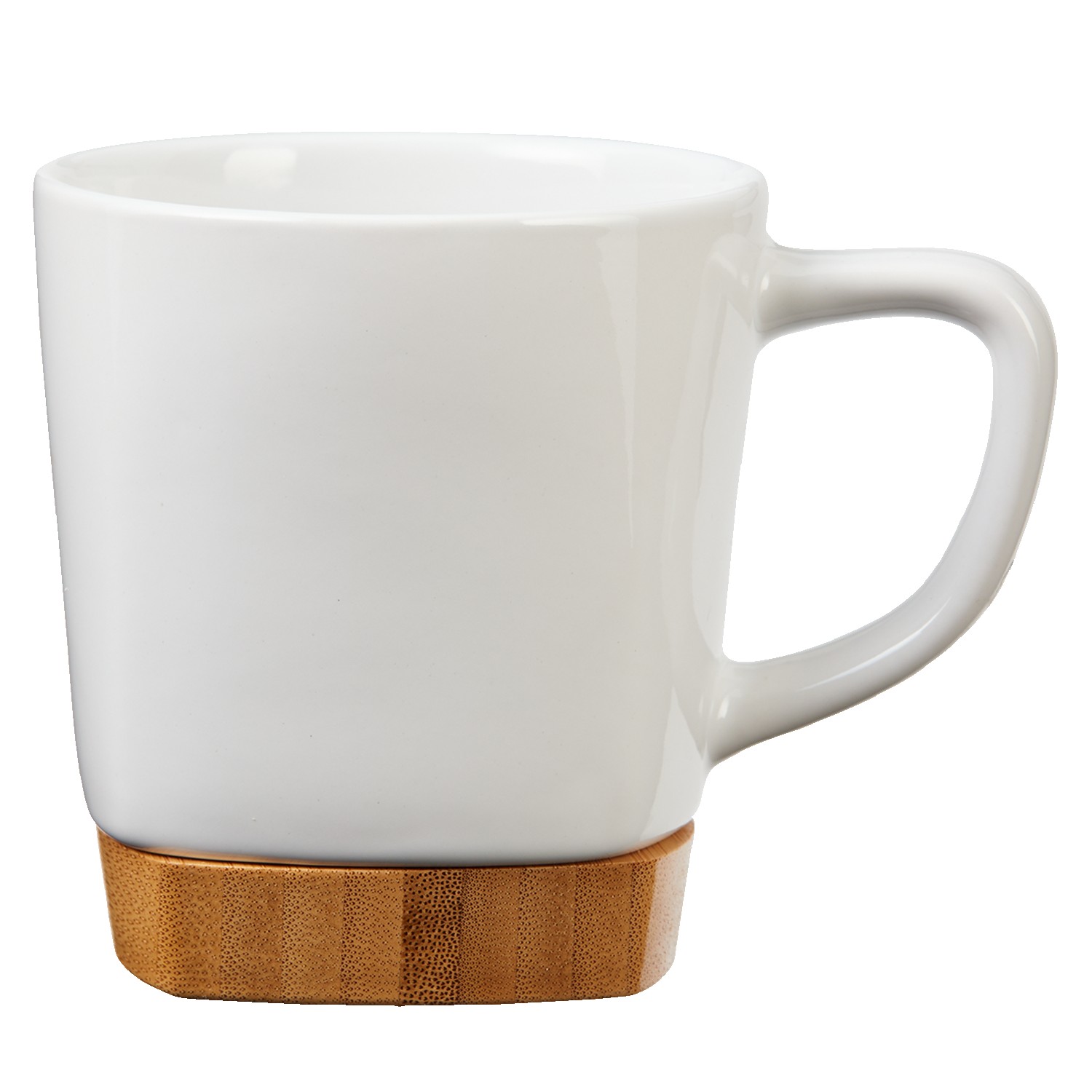 11 Oz. Ceramic Mug with Removable Bamboo Coaster 1