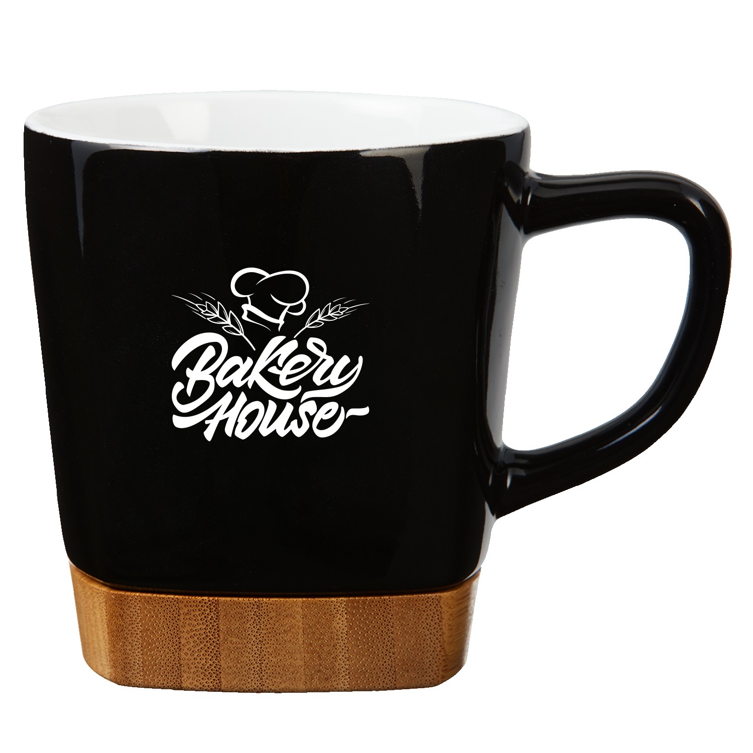11 Oz. Ceramic Mug with Removable Bamboo Coaster 1