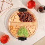 Round Bamboo Charcuterie Tray W/Lid (No Utensils) 2 Round Bamboo Charcuterie Tray W/Lid (No Utensils) 2