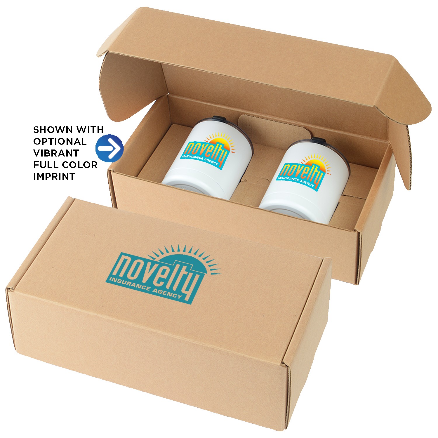 10 Oz. Stainless Steel Low Ball Glasses Gift Box Set 1