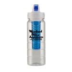 25 oz. PolySure™ Ridge Bottle with Infuser - Translucent Blue 25 oz. PolySure™ Ridge Bottle with Infuser - Translucent Blue