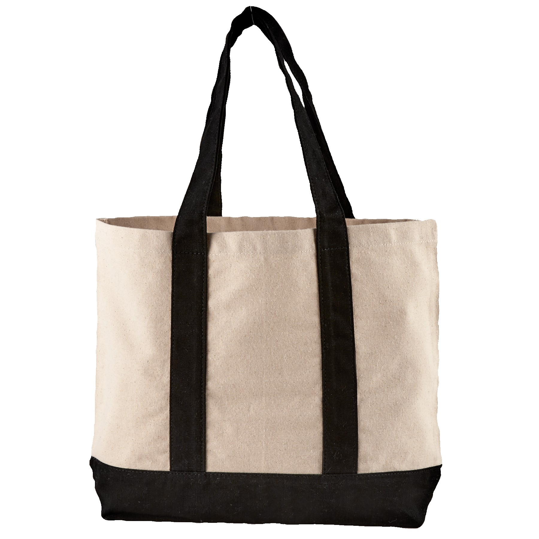10 Oz. Newport Cotton Canvas Striped Tote Bag 1