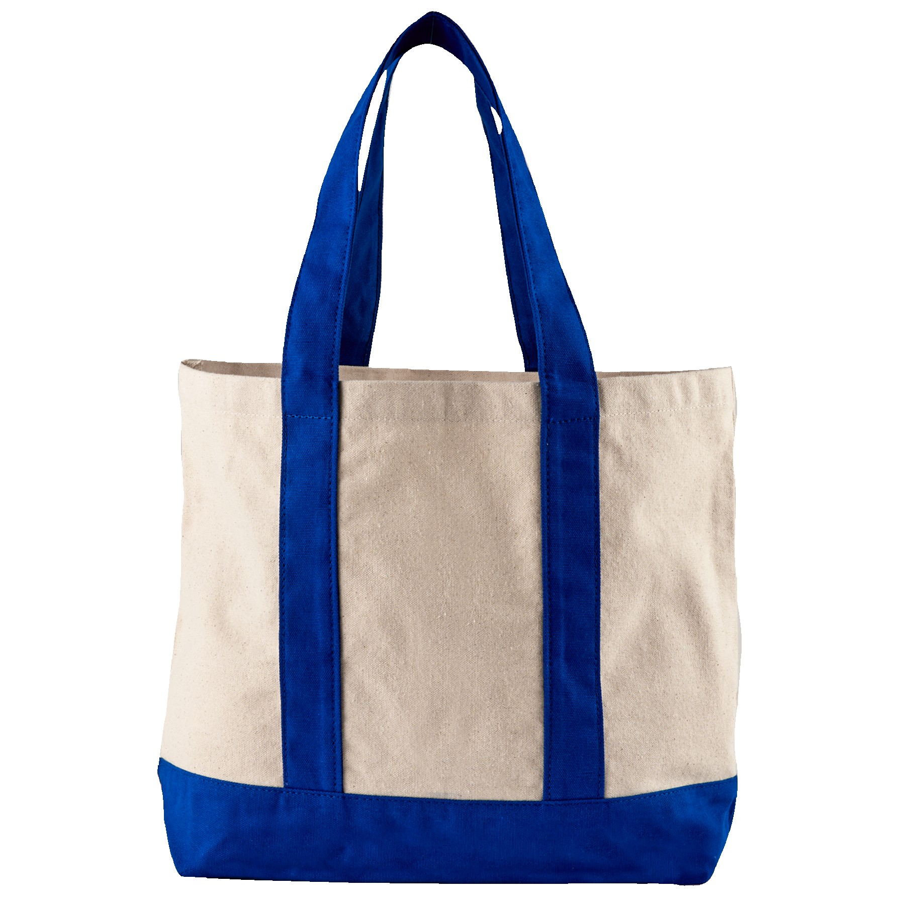 10 Oz. Newport Cotton Canvas Striped Tote Bag 1
