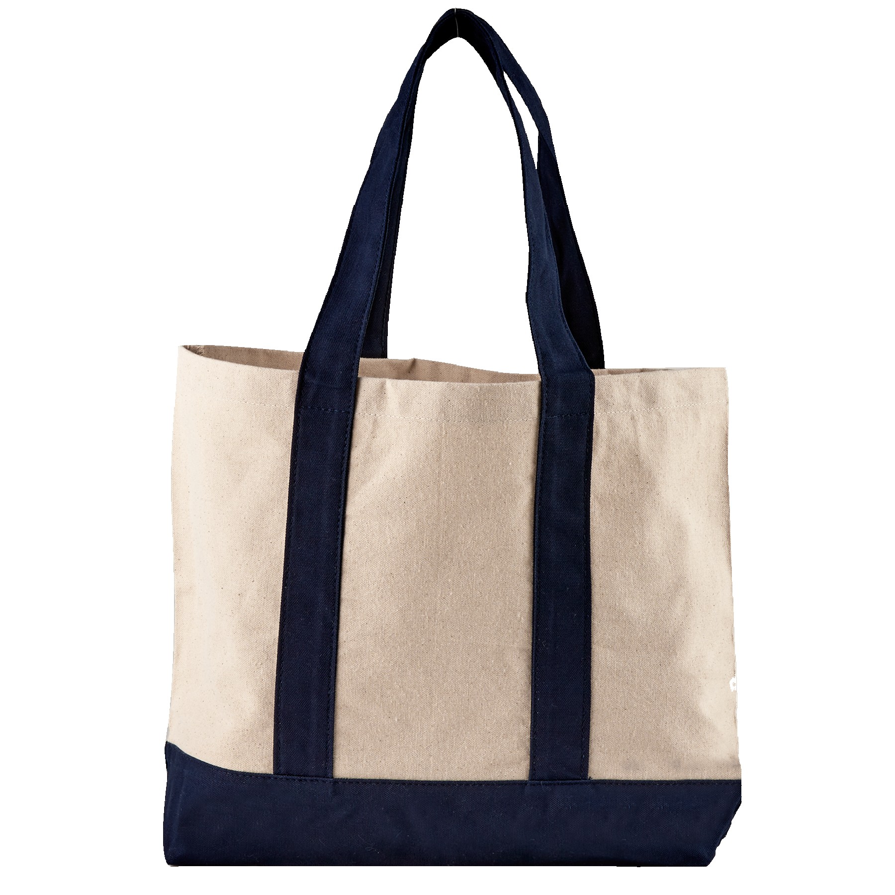 10 Oz. Newport Cotton Canvas Striped Tote Bag 1
