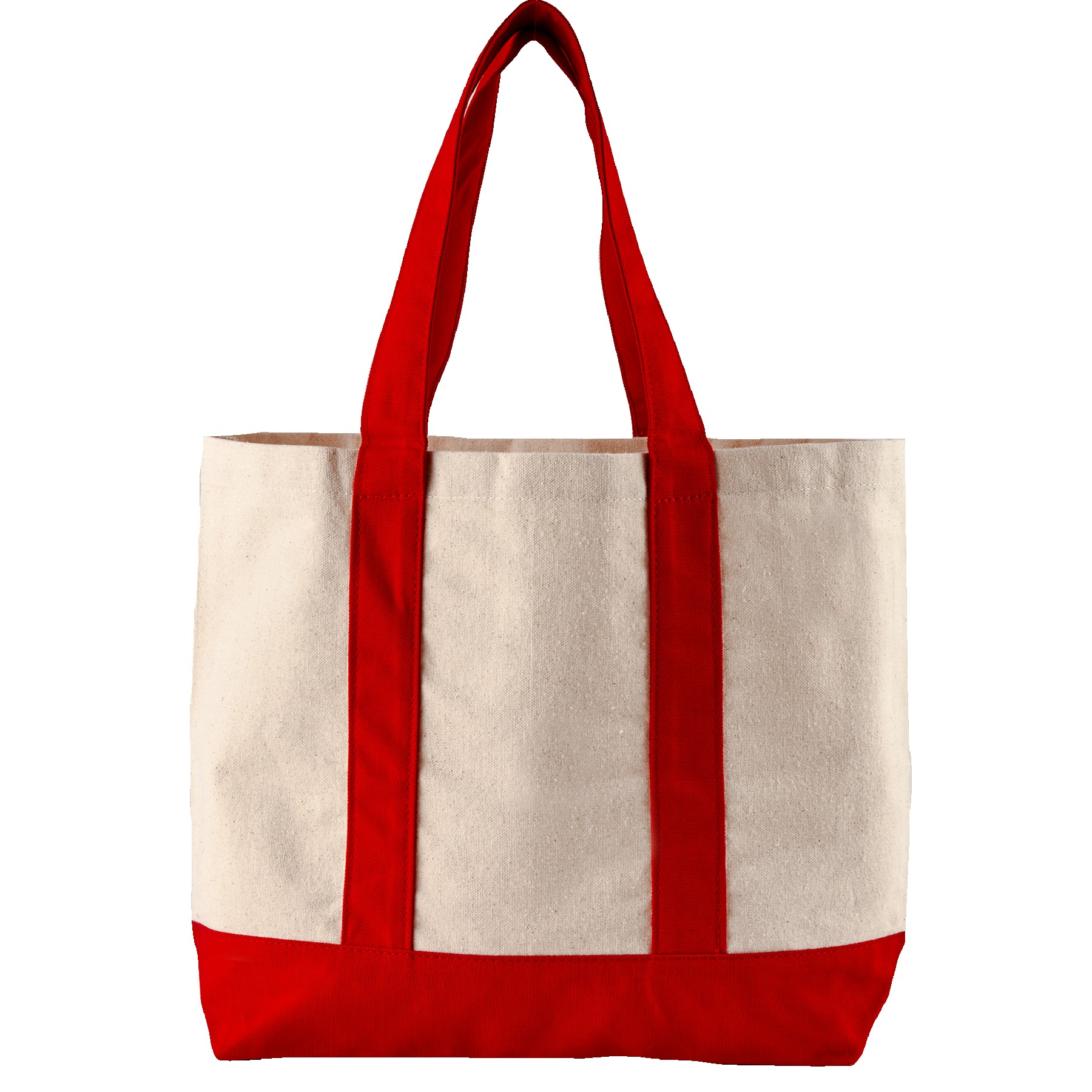 10 Oz. Newport Cotton Canvas Striped Tote Bag 1