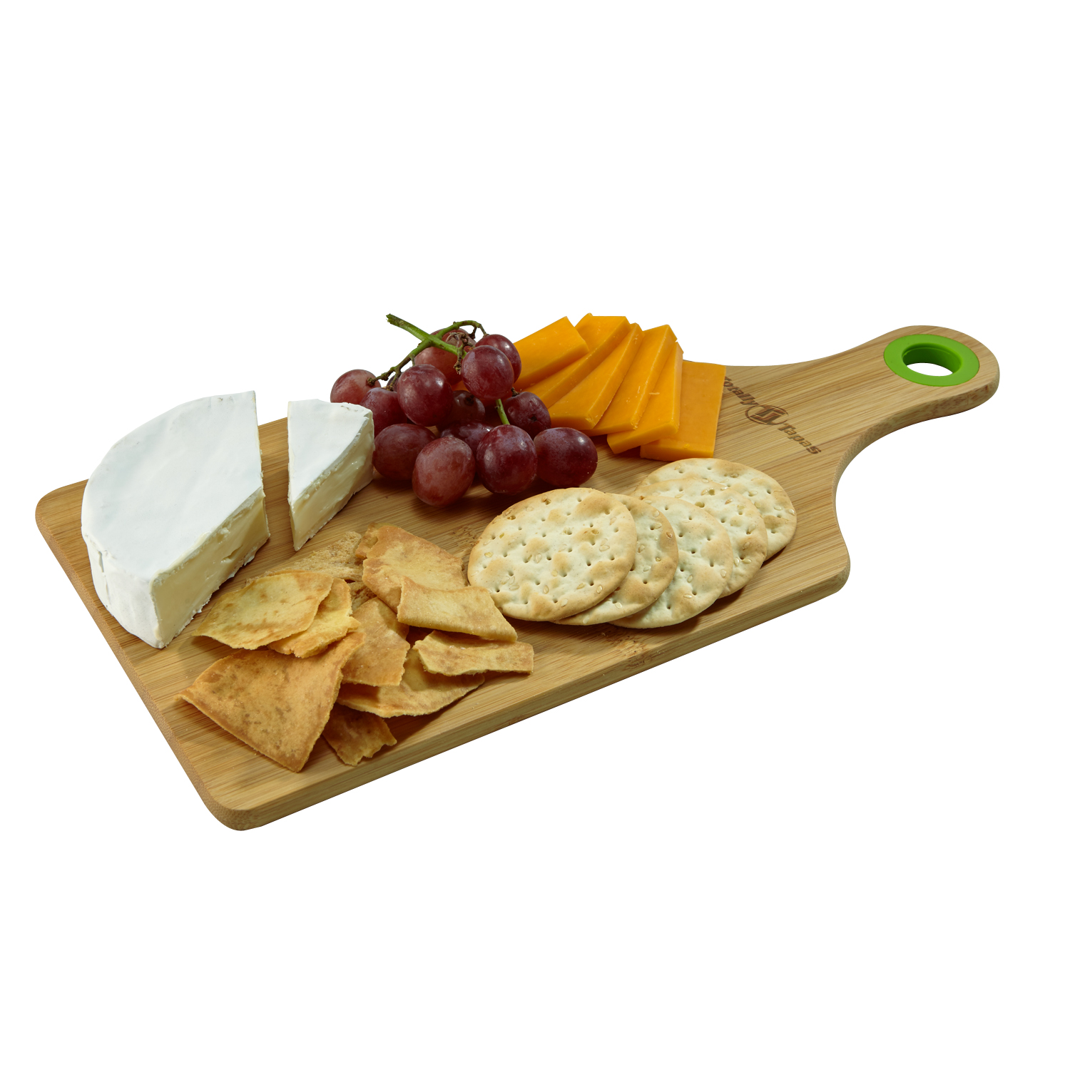 Bamboo Cheese Board w/Silicone Ring 1