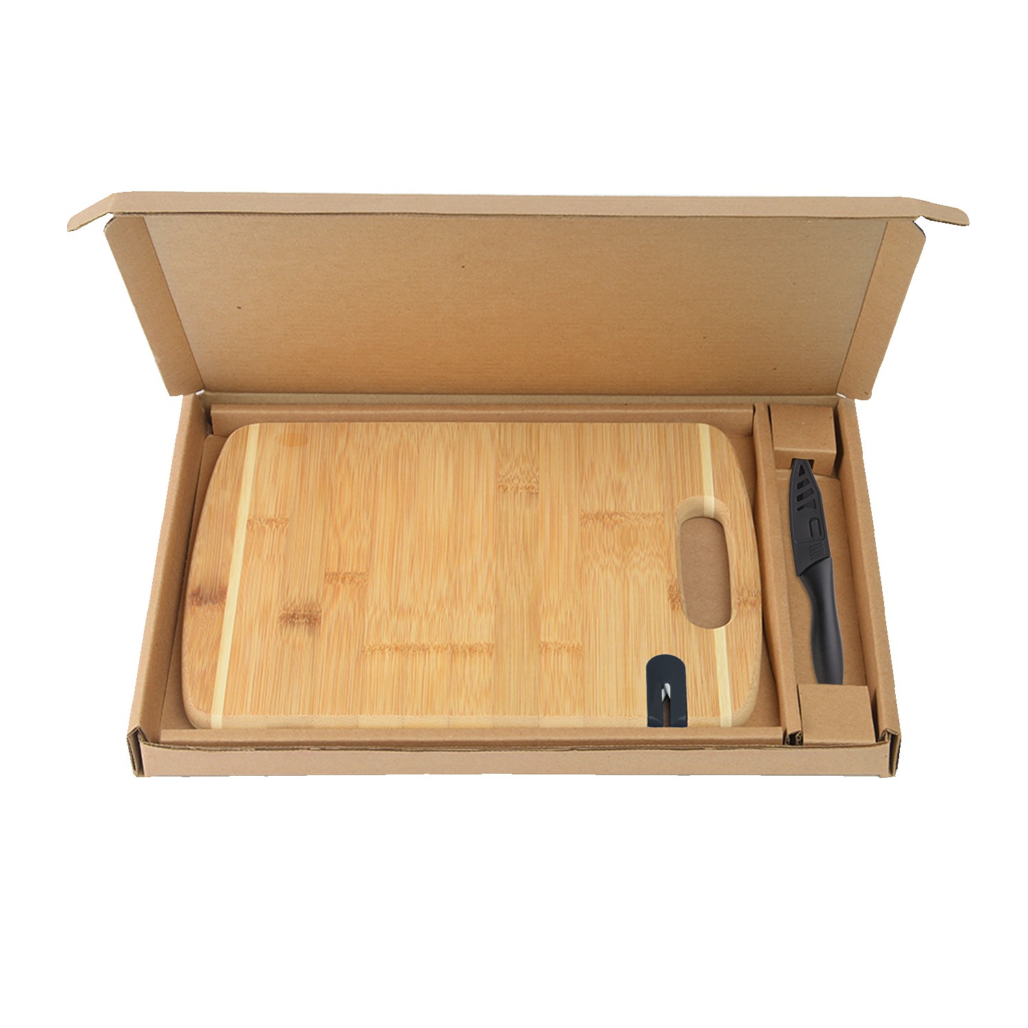 Bamboo Sharpen-It™ Cutting Board w/Knife Gift Box Set 1
