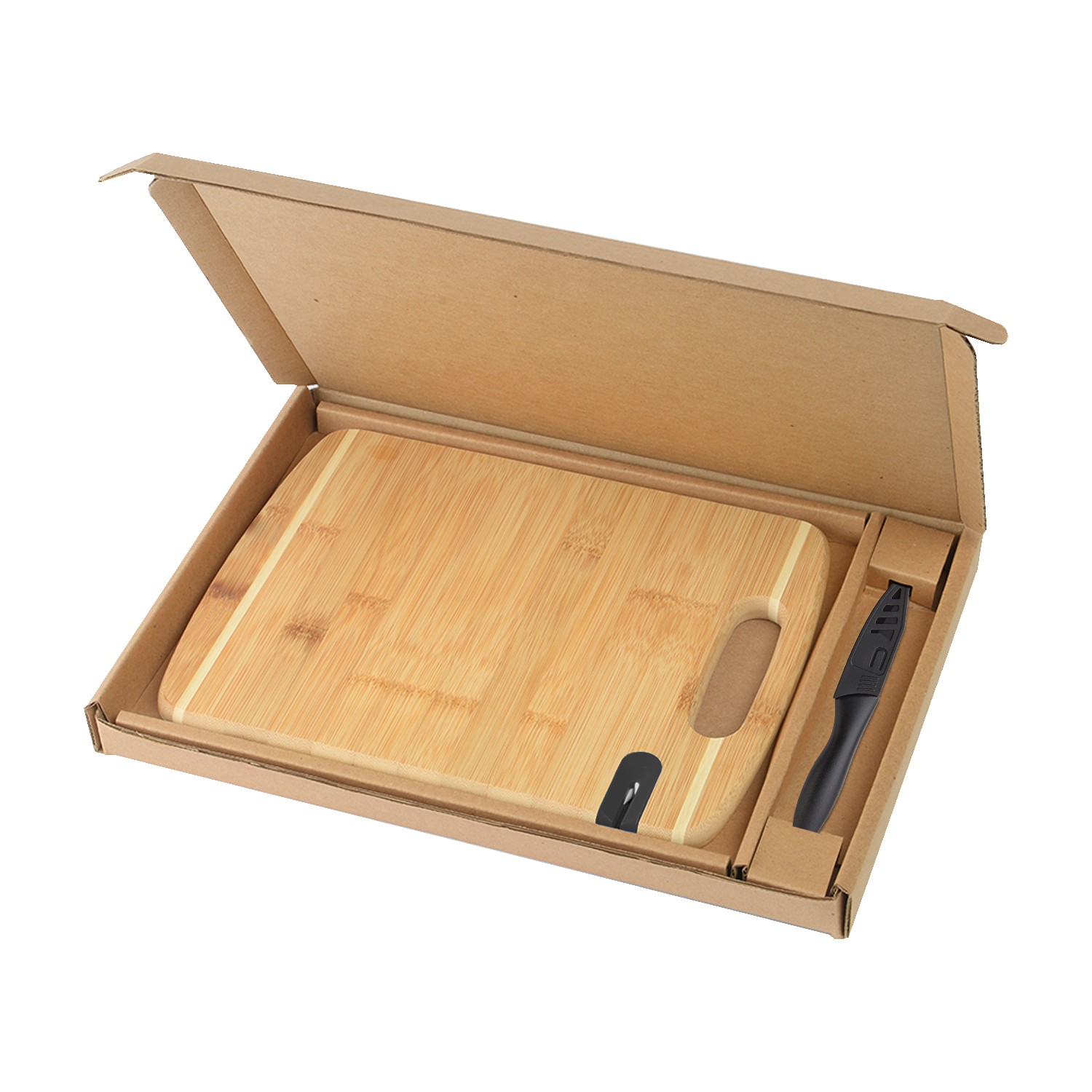Bamboo Sharpen-It™ Cutting Board w/Knife Gift Box Set 1