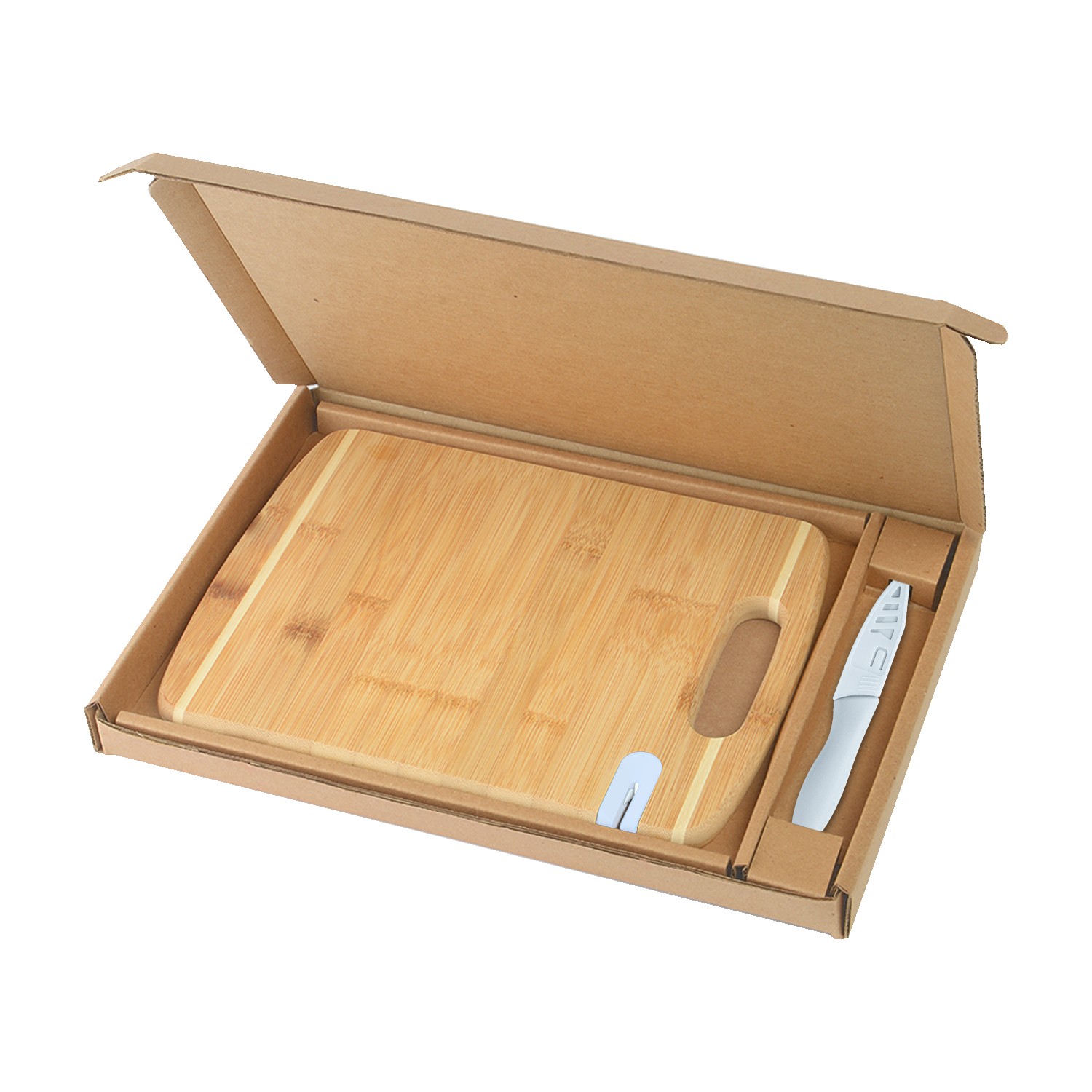 Bamboo Sharpen-It™ Cutting Board w/Knife Gift Box Set 1
