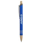 Venosa Velvet-Touch Aluminum Pen w/Bamboo Accents - Metallic Cobalt Blue Venosa Velvet-Touch Aluminum Pen w/Bamboo Accents - Metallic Cobalt Blue