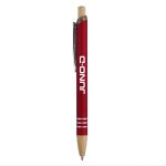 Venosa Velvet-Touch Aluminum Pen w/Bamboo Accents - Metallic Dark Red Venosa Velvet-Touch Aluminum Pen w/Bamboo Accents - Metallic Dark Red