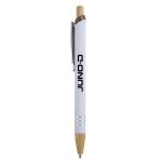 Venosa Velvet-Touch Aluminum Pen w/Bamboo Accents - Metallic White Venosa Velvet-Touch Aluminum Pen w/Bamboo Accents - Metallic White