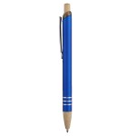 Venosa Velvet-Touch Aluminum Pen w/Bamboo Accents - Metallic Cobalt Blue Venosa Velvet-Touch Aluminum Pen w/Bamboo Accents - Metallic Cobalt Blue