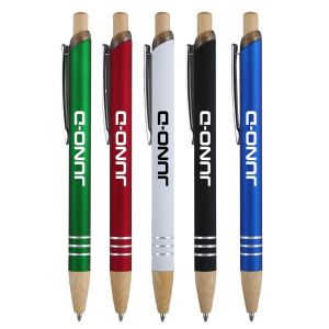 Venosa Velvet-Touch Aluminum Pen w/Bamboo Accents 1 Venosa Velvet-Touch Aluminum Pen w/Bamboo Accents 1