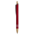 Venosa Velvet-Touch Aluminum Pen w/Bamboo Accents - Metallic Dark Red Venosa Velvet-Touch Aluminum Pen w/Bamboo Accents - Metallic Dark Red
