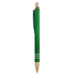 Venosa Velvet-Touch Aluminum Pen w/Bamboo Accents - Metallic Green Venosa Velvet-Touch Aluminum Pen w/Bamboo Accents - Metallic Green