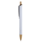 Venosa Velvet-Touch Aluminum Pen w/Bamboo Accents - Metallic White Venosa Velvet-Touch Aluminum Pen w/Bamboo Accents - Metallic White