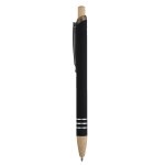 Venosa Velvet-Touch Aluminum Pen w/Bamboo Accents - Metallic Black Venosa Velvet-Touch Aluminum Pen w/Bamboo Accents - Metallic Black