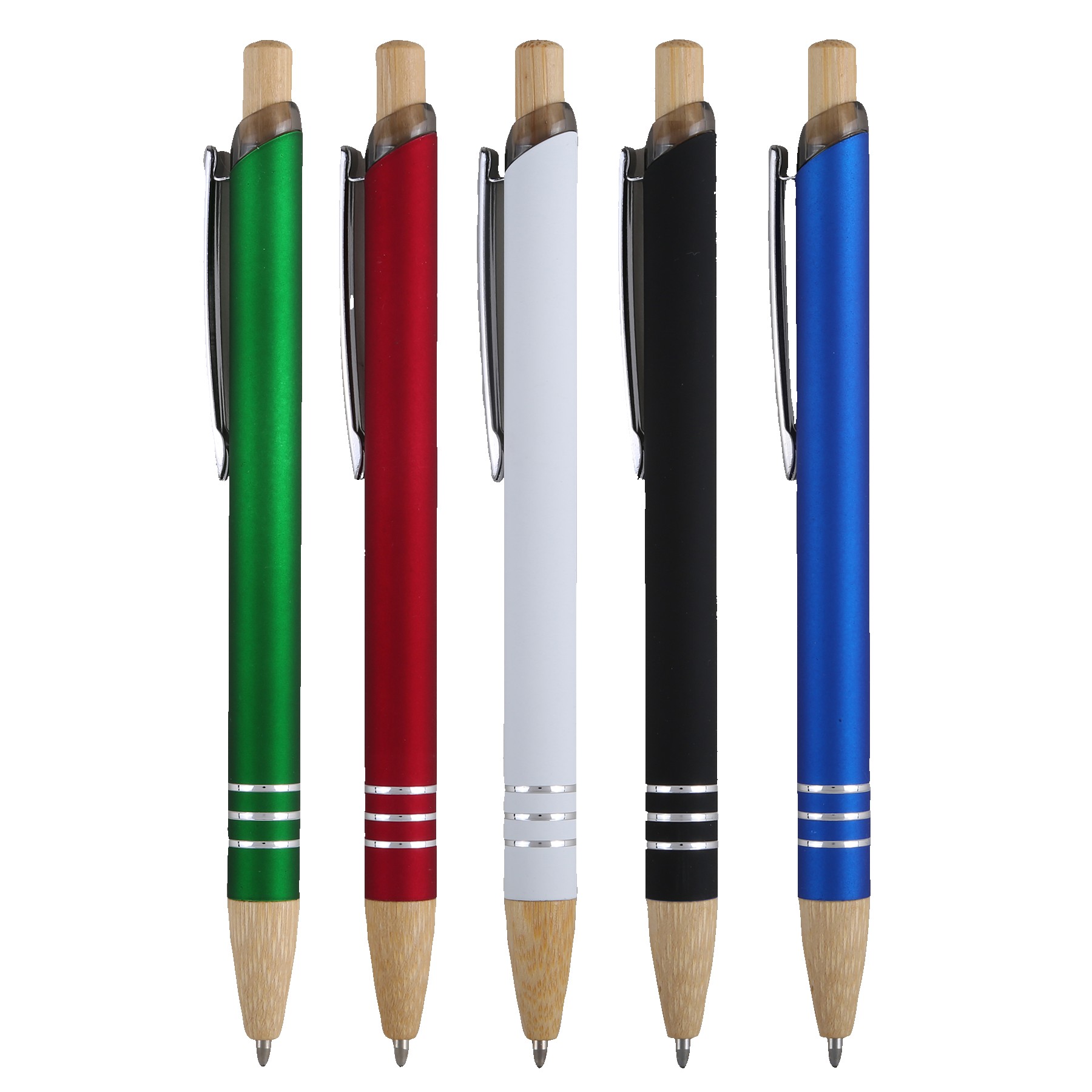 Venosa Velvet-Touch Aluminum Pen w/Bamboo Accents 1