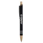 Venosa Velvet-Touch Aluminum Pen w/Bamboo Accents - Metallic Black Venosa Velvet-Touch Aluminum Pen w/Bamboo Accents - Metallic Black