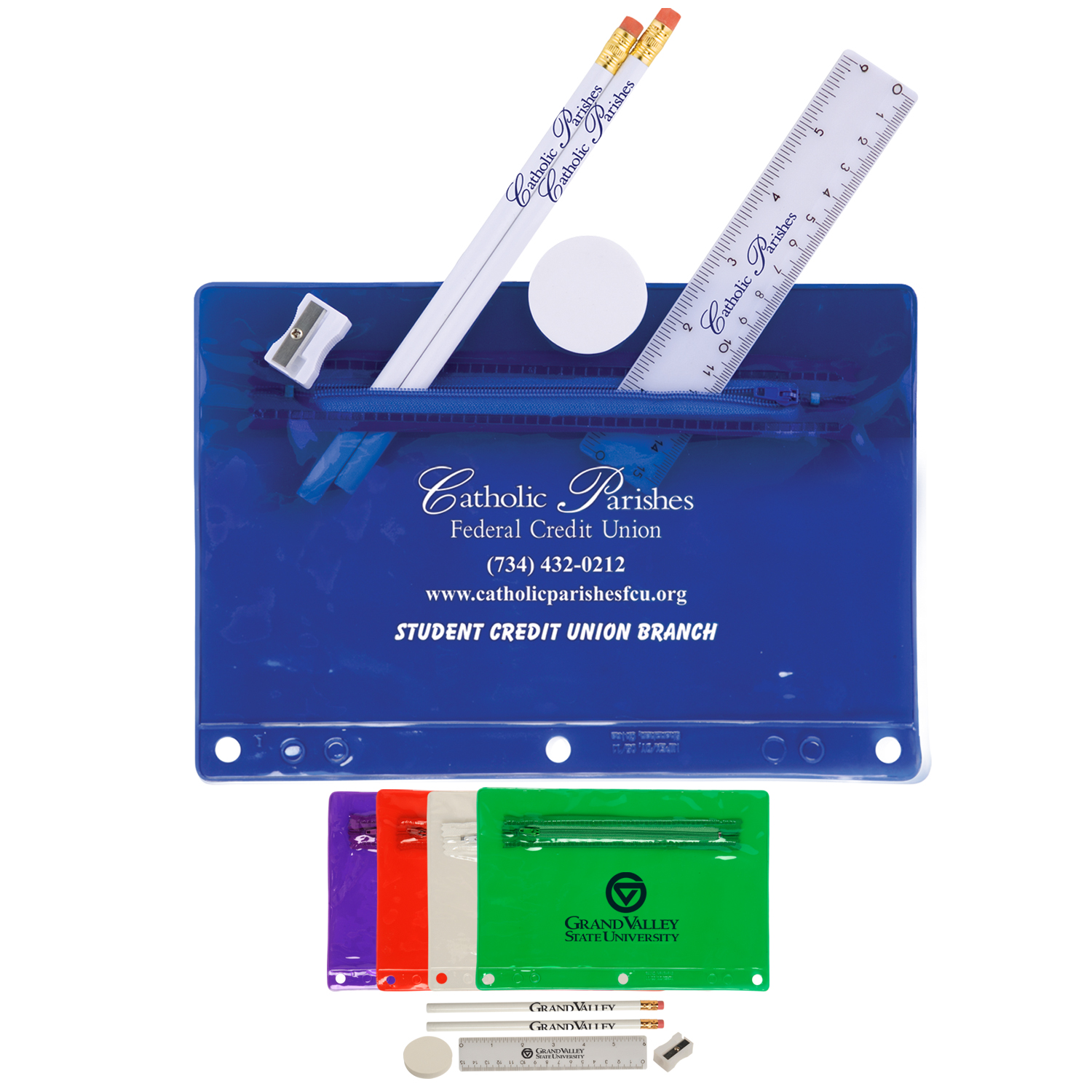 Translucent Deluxe School Kit-Imprinted Contents 1