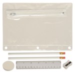 Translucent Deluxe School Kit-Imprinted Contents - Clear Translucent Deluxe School Kit-Imprinted Contents - Clear