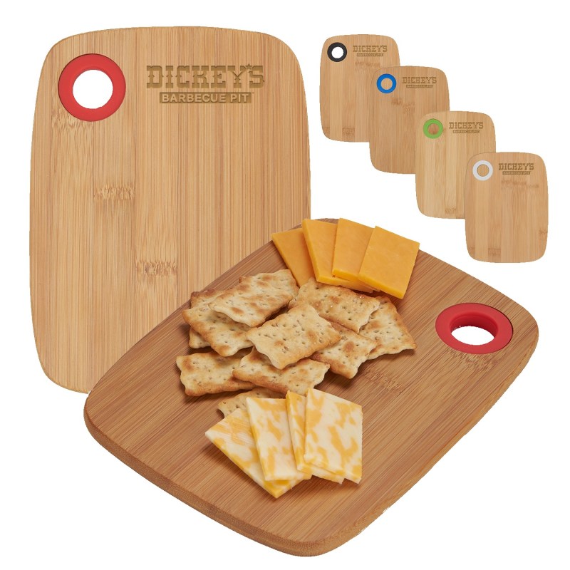 Small Bamboo Cutting Board w/Silicone Ring 1 Small Bamboo Cutting Board w/Silicone Ring 1