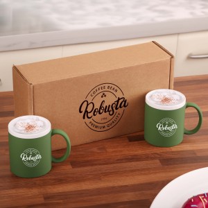 11 Oz. Sunrise Velvet-Touch Ceramic Mugs Gift Set 1 11 Oz. Sunrise Velvet-Touch Ceramic Mugs Gift Set 1