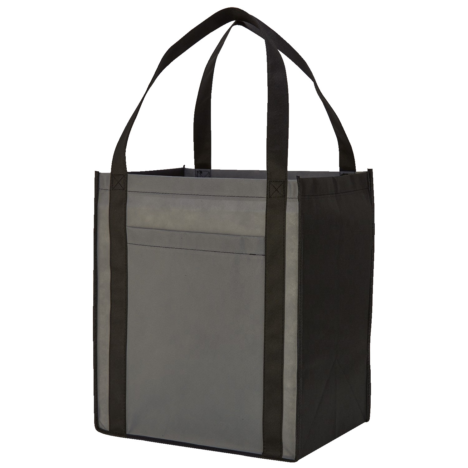 Large Non-Woven Grocery Tote Bag w/ Pocket 1