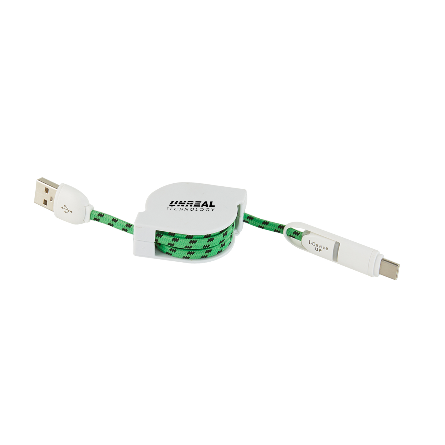 3-in-1 Retractable Fabric Charge-It™ Cable 1