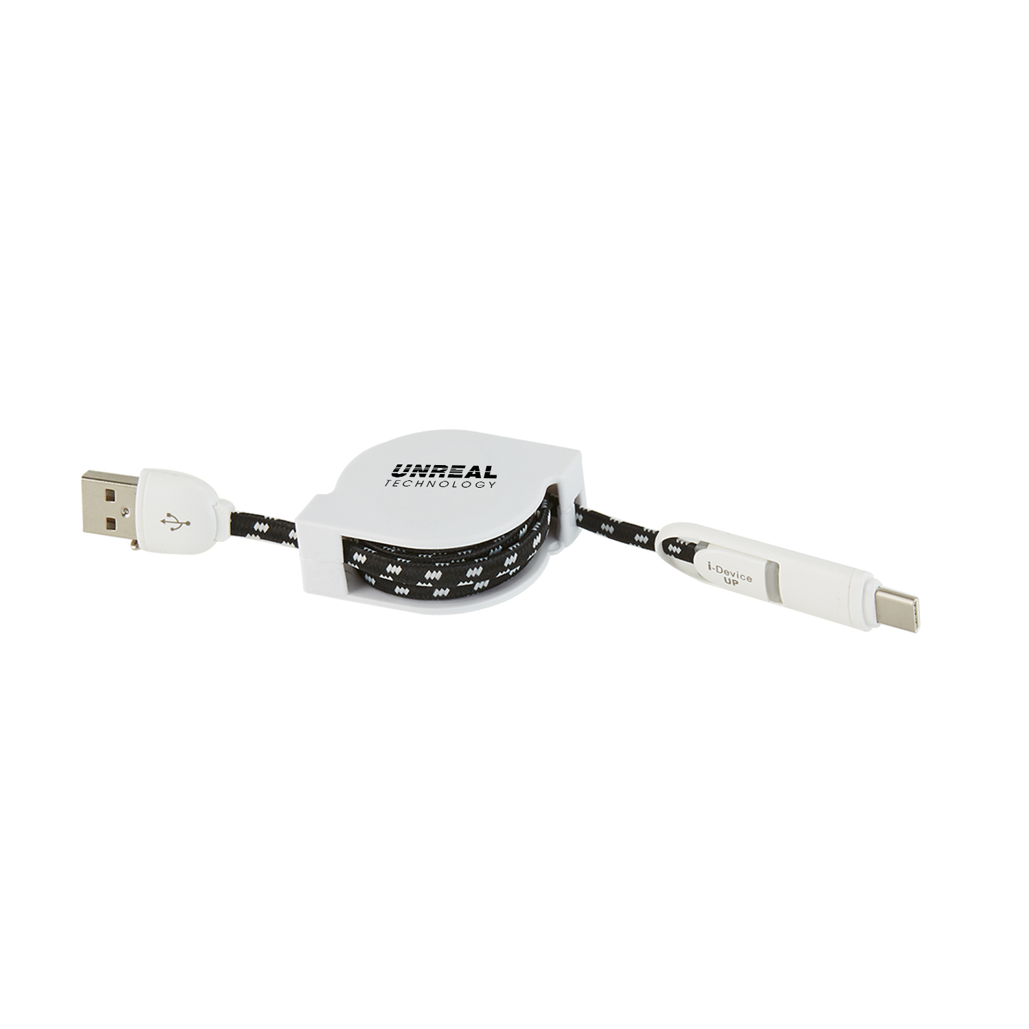3-in-1 Retractable Fabric Charge-It™ Cable 1