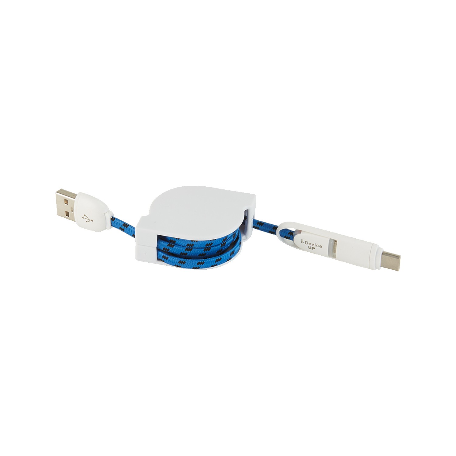 3-in-1 Retractable Fabric Charge-It™ Cable 1