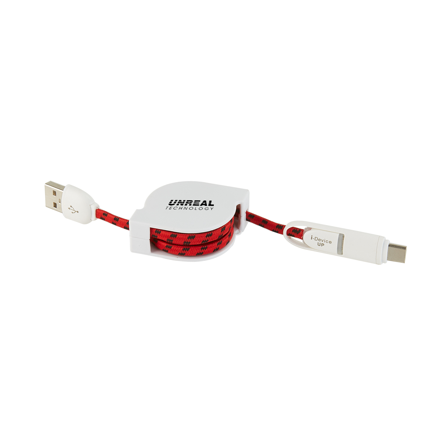 3-in-1 Retractable Fabric Charge-It™ Cable 1