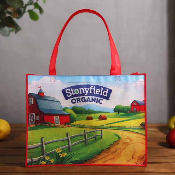 2 Sided Sublimated Large Non-Woven Shopping Tote Bag 1 2 Sided Sublimated Large Non-Woven Shopping Tote Bag 1