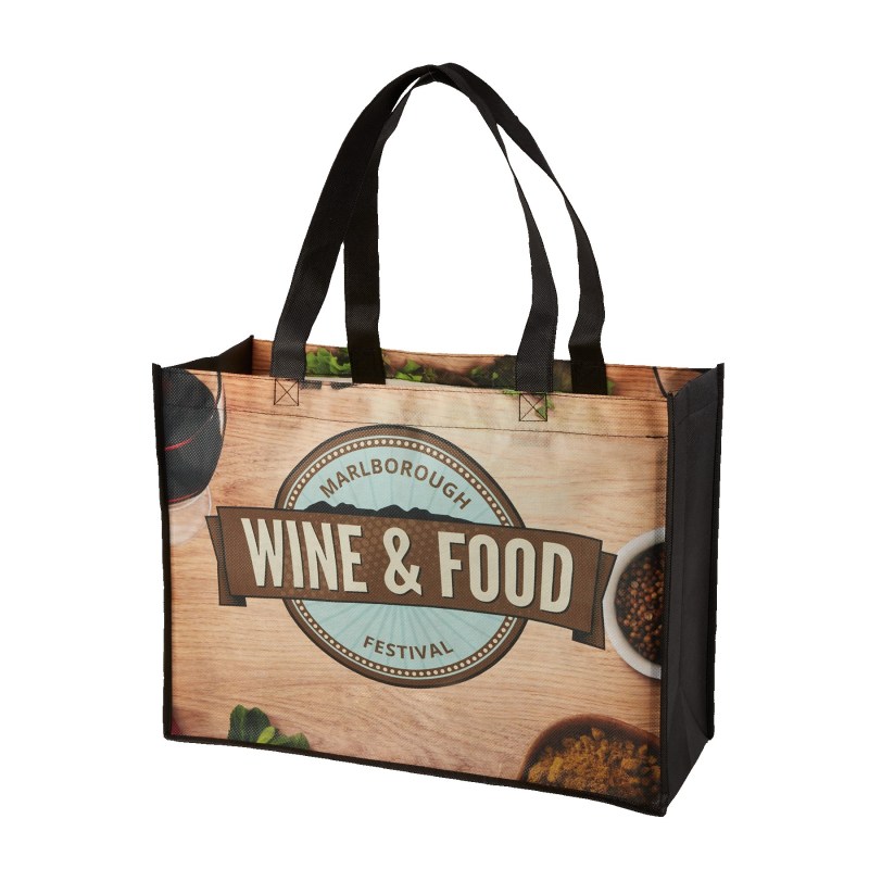 Sublimated 2 Sided Non-Woven Shopping Tote 1 Sublimated 2 Sided Non-Woven Shopping Tote 1