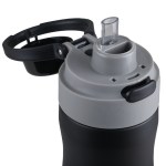 24 Oz. Vertex Powder Coated Recycled Stainless Steel Bottle - Black Open Lid 24 Oz. Vertex Powder Coated Recycled Stainless Steel Bottle - Black Open Lid