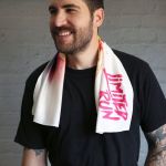 Sublimated Cooling Towel - RPET - White Logo Lifestyle Sublimated Cooling Towel - RPET - White Logo Lifestyle