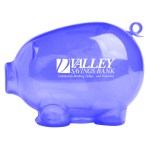 Action Piggy Bank - Translucent Blue Action Piggy Bank - Translucent Blue