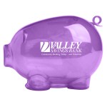 Action Piggy Bank - Translucent Purple Action Piggy Bank - Translucent Purple