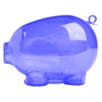Action Piggy Bank - Translucent Blue Action Piggy Bank - Translucent Blue