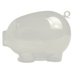 Action Piggy Bank - Translucent Frost White Action Piggy Bank - Translucent Frost White