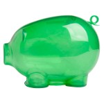 Action Piggy Bank - Translucent Green Action Piggy Bank - Translucent Green